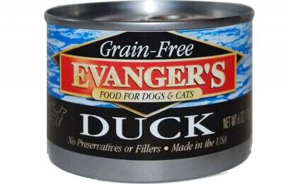 Evangers Grain Free Duck Canned Dog and Cat Food 6-oz, case of 24