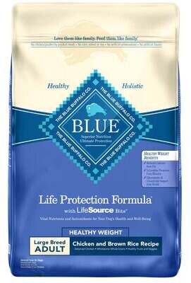 Blue Buffalo Life Protection Large Breed Natural Healthy Weight Chicken & Brown Rice Recipe Adult Dry Dog Food 30-lb
