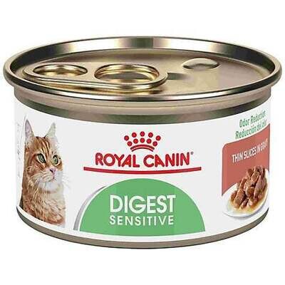 Royal Canin Feline Nutrition Digestive Sensitive Thin Slices in Gravy Canned Cat Food 3-oz