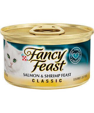 Fancy Feast Classic Salmon and Shrimp Canned Cat Food 3-oz, case of 24