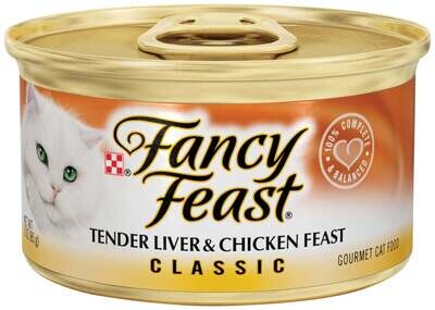Fancy Feast Liver and Chicken Canned Cat Food 3-oz, case of 24