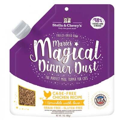 Stella & Chewy's Marie's Magical Dinner Dust Cage Free Chicken Cat Food Topper 7-oz