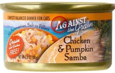 Against the Grain Chicken and Pumpkin Samba Canned Cat Food 2.8-oz, case of 24
