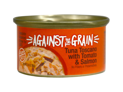 Against the Grain Farmers Market Grain Free Tuna Toscano With Salmon & Tomato Canned Cat Food 2.8-oz, case of 24