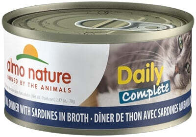 Almo Nature Daily Complete Cat Tuna with Sardines in Broth Canned Cat Food 2.47-oz, case of 24