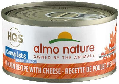 Almo Nature HQS Complete Cat Grain Free Chicken with Cheese Canned Cat Food 2.47-oz, case of 24