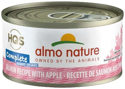 Almo Nature HQS Complete Cat Grain Free Salmon with Apple Canned Cat Food 2.47-oz, case of 24