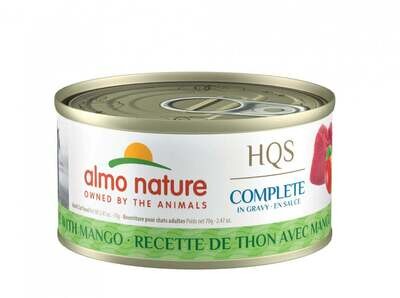 Almo Nature HQS Complete Cat Grain Free Tuna with Mango Canned Cat Food 2.47-oz, case of 24