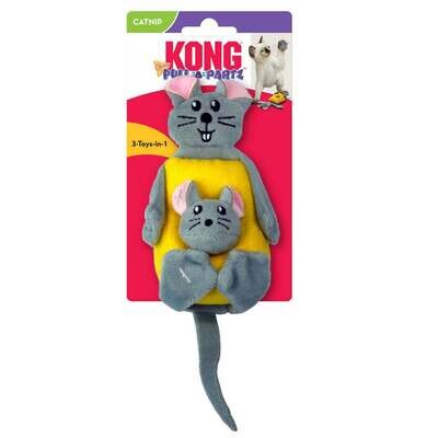 KONG Pull-A-Partz Cheezy Cat Toy One Size