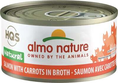 Almo Nature HQS Natural Cat Grain Free Salmon and Chicken Canned Cat Food 2.47-oz, case of 24