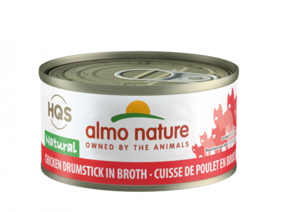 Almo Nature HQS Natural Cat Grain Free Chicken Drumstick Canned Cat Food 2.47-oz, case of 24