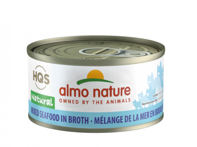 Almo Nature HQS Natural Cat Grain Free Mixed Seafood Canned Cat Food 2.47-oz, case of 24
