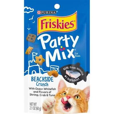 Friskies Party Mix Beachside Crunch Cat Treats 6-oz