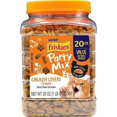 Friskies Party Mix Chicken Lovers Crunch Cat Treats 20-oz