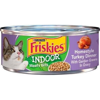 Friskies Selects Indoor Homestyle Turkey Dinner Canned Cat Food 5.5-oz, case of 24
