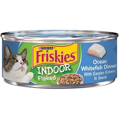 Friskies Selects Indoor Flaked Ocean Whitefish Canned Cat Food 5.5-oz, case of 24