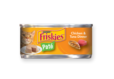 Friskies Pate Chicken And Tuna Dinner In Sauce Canned Cat Food 5.5-oz, case of 24
