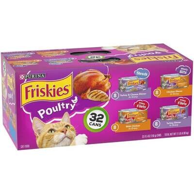 Friskies Poultry Variety Canned Cat Food 5.5-oz, case of 32