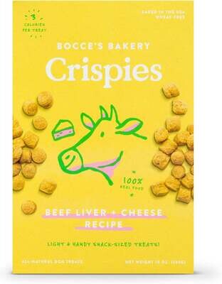 Bocce's Bakery Beef Liver & Cheese Crispies Dog Treats 10-oz