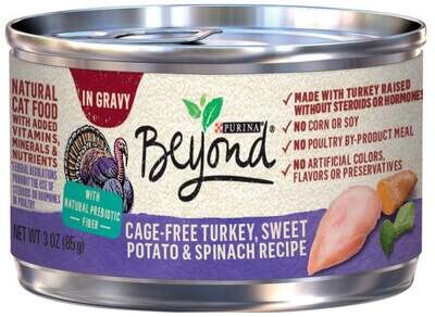 Purina Beyond Cage Free Turkey, Sweet Potato & Spinach Recipe Canned Cat Food 3-oz, case of 12