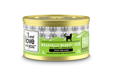 I and Love and You Grain Free Whascally Rabbit Recipe Canned Cat Food 3-oz, case of 24