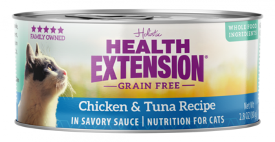 Health Extension Grain Free Chicken and Tuna Recipe Canned Cat Food 2.8-oz, case of 24