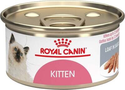 Royal Canin Feline Health Nutrition Kitten Instinctive Loaf in Sauce Canned Cat Food 3-oz, case of 24