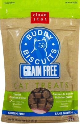 Cloud Star Buddy Biscuits Grain Free Tender Chicken Cat Treats 3-oz