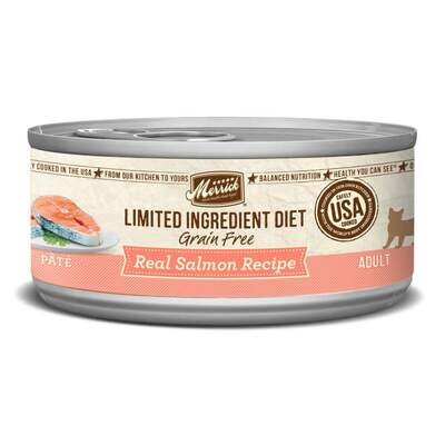Merrick Limited Ingredient Diet Grain Free Real Salmon Pate Canned Cat Food 5-oz, case of 24