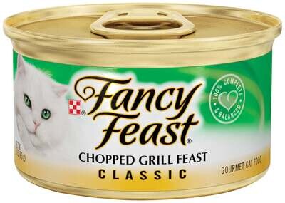 Fancy Feast Classic Chopped Grill Canned Cat Food 3-oz, case of 24