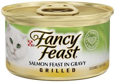 Fancy Feast Grilled Salmon Canned Cat Food 3-oz, case of 24