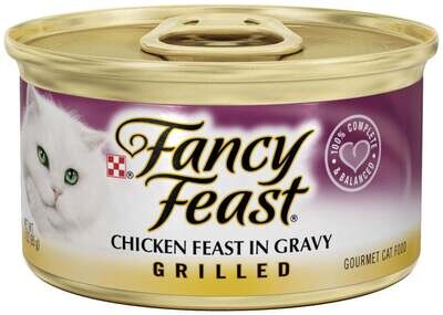 Fancy Feast Grilled Chicken Canned Cat Food 3-oz, case of 24