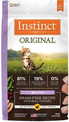 Instinct Original Kitten Grain Free Recipe with Real Chicken Natural Dry Cat Food 4.5-lb