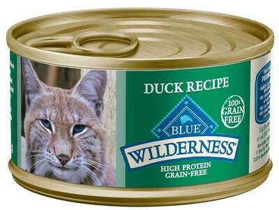 Blue Buffalo Wilderness Duck Recipe Canned Cat Food 3-oz, case of 24