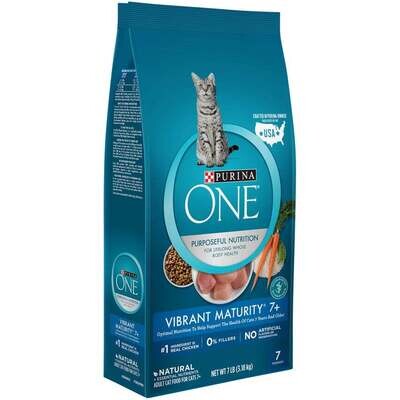 Purina ONE Vibrant Maturity 7+ Senior Formula Dry Cat Food 7-lb