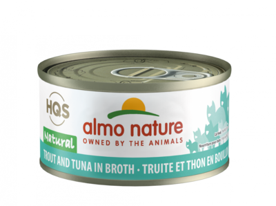 Almo Nature HQS Natural Cat Grain Free Trout and Tuna Canned Cat Food 2.47-oz, case of 24
