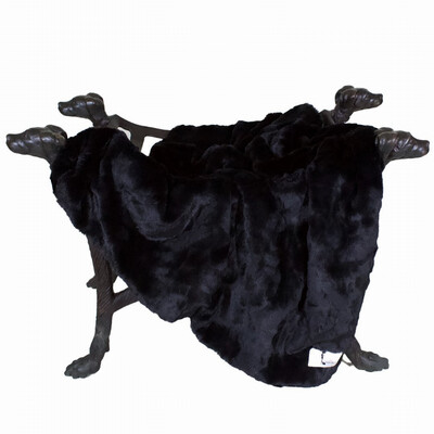 Large Black Bella Dog Blanket