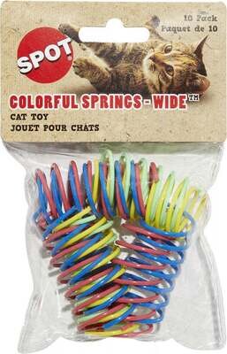 Ethical Pet Colorful Springs Wide Cat Toy 10 Pack