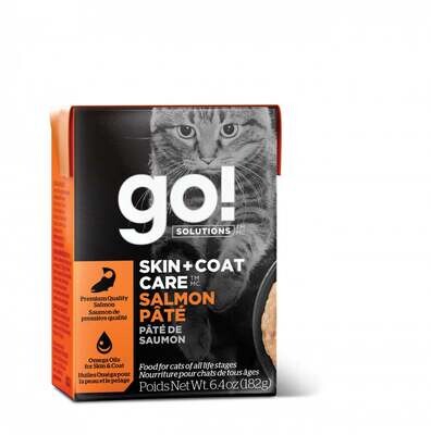 Petcurean Go! Skin & Coat Care Salmon Pate Wet Cat Food 6.4-oz, case of 24