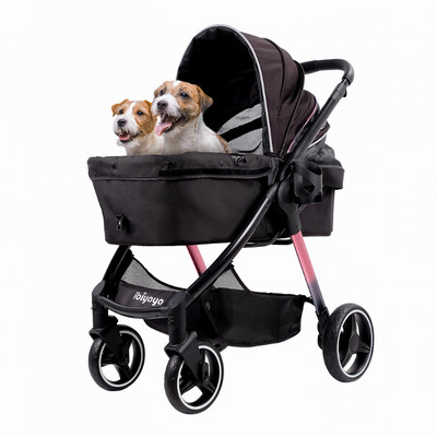 Black Ibiyaya Retro Luxe Pet Stroller