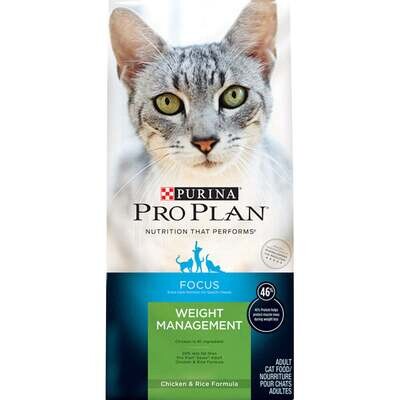 Purina Pro Plan Focus Weight Management Chicken & Rice Formula Dry Cat Food 16-lb