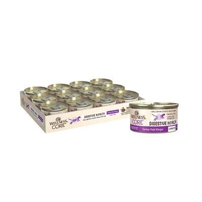 Wellness Core Digestive Health Turkey Pate Recipe Canned Cat Food 3-oz, case of 12
