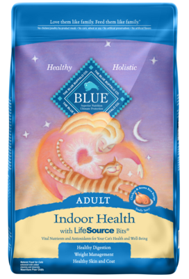 Blue Buffalo Indoor Health Natural Chicken & Brown Rice Adult Dry Cat Food 15-lb
