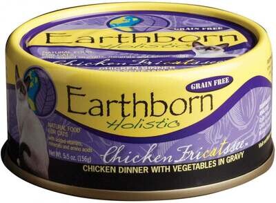 Earthborn Holistic Grain Free Chicken Fricatssee Canned Cat Food 5.5-oz, case of 24