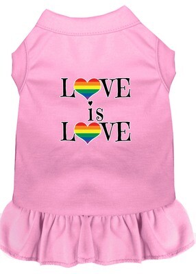 Love is Love Rainbow Heart Dog Dress - Assorted Colors