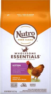 Nutro Wholesome Essentials Farm-Raised Kitten Chicken and Brown Rice Dry Cat Food