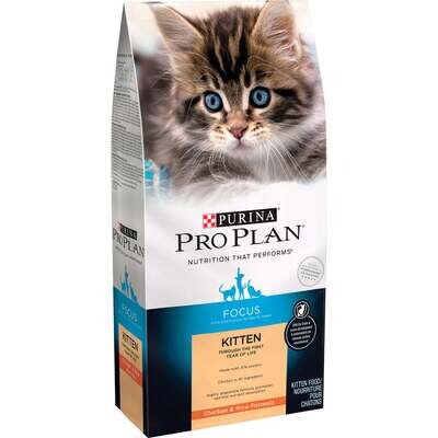 Purina Pro Plan Focus Chicken & Rice Formula Kitten Dry Cat Food 7-lb