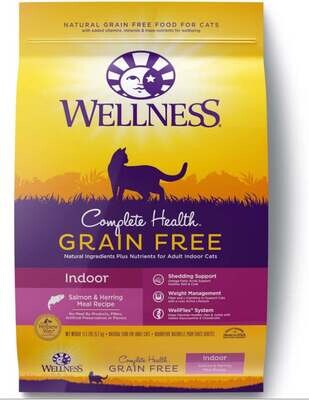 Wellness Complete Health Natural Indoor Adult Grain Free Salmon and Herring Dry Cat Food 5.5-lb
