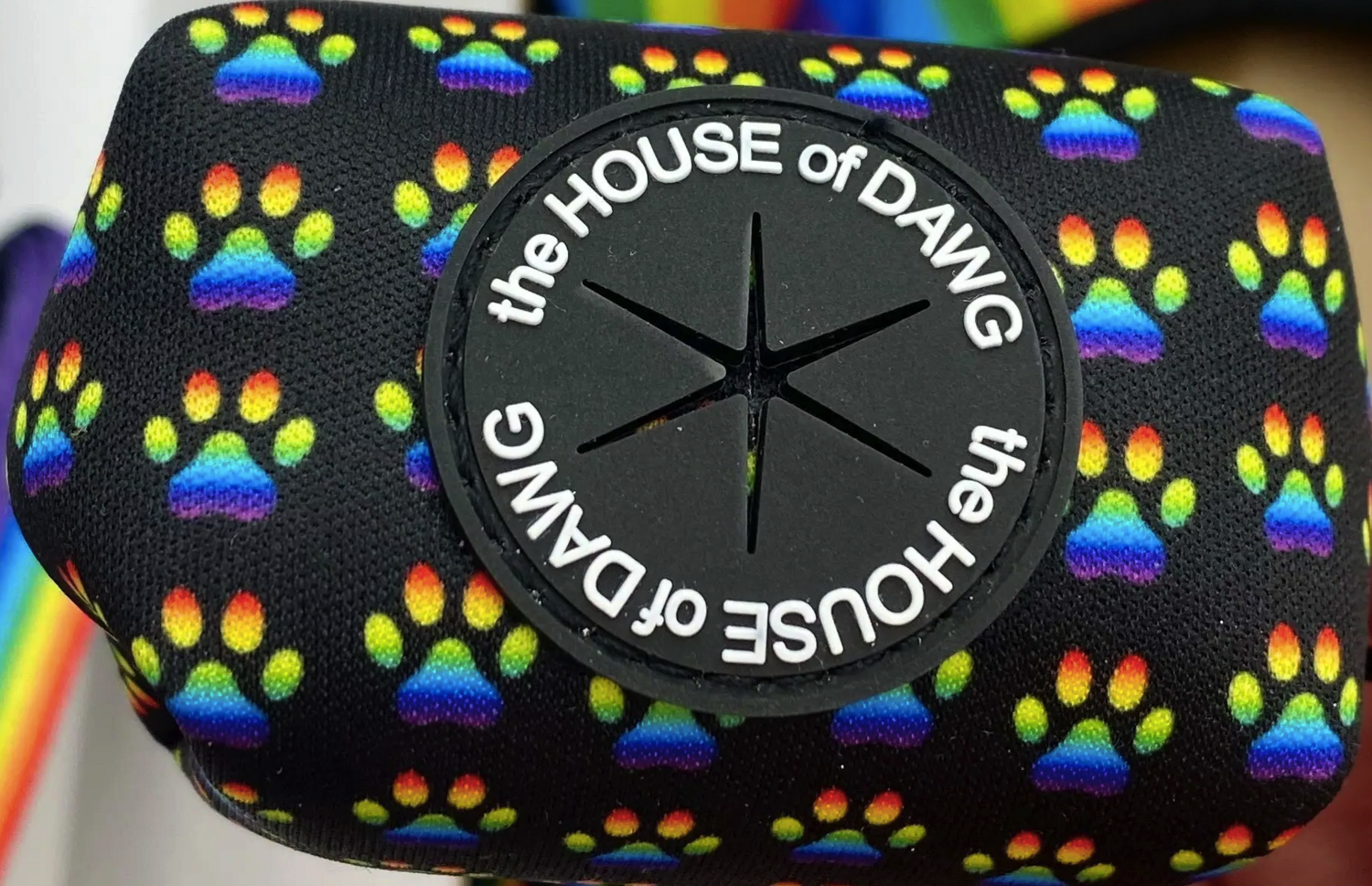 The House Of Dawg Rainbow Paws Dog Poop Bag Holder