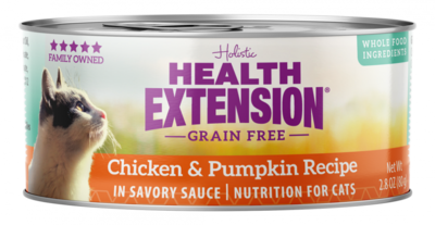 Health Extension Grain Free Chicken and Pumpkin Recipe Canned Cat Food 2.8-oz, case of 24